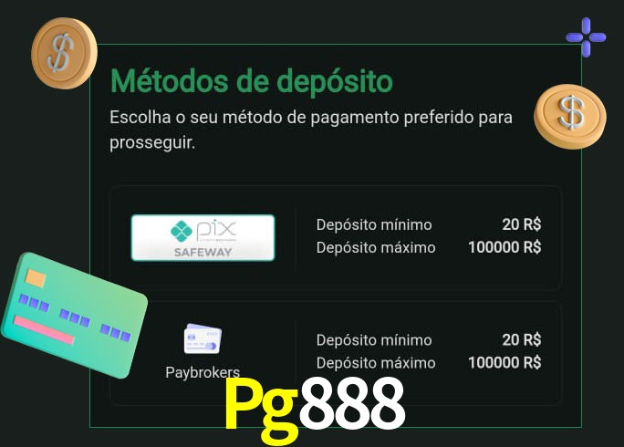 O cassino Pg888 oferece uma grande variedade de métodos de pagamento